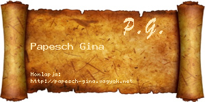 Papesch Gina névjegykártya
